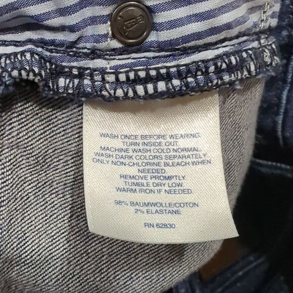 Lands' End Womens Shorts 24W Blue Polka Dot Cut Off Denim Shorts - Picture 9 of 12